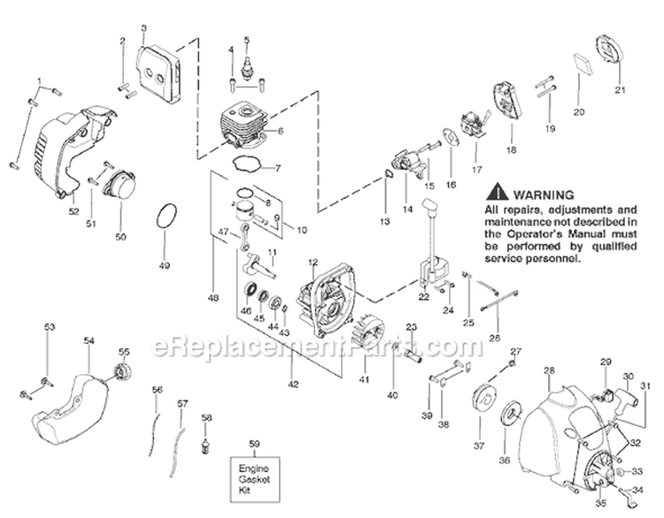 Page A Diagram and Parts List for FL26  Weed Eater Trimmer